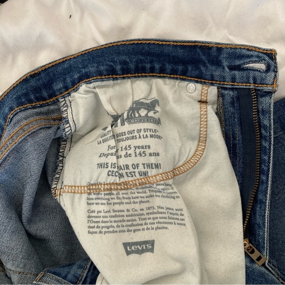 Levi’s 505 workwear 34x30 sun faded blue wash red tab straight leg jeans - Picture 2 of 8